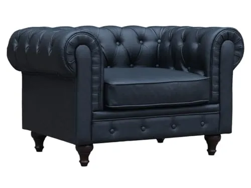 habitat et jardin Chesterfield Sessel Aliza - 111 x 82 x 70 cm - Schwarz