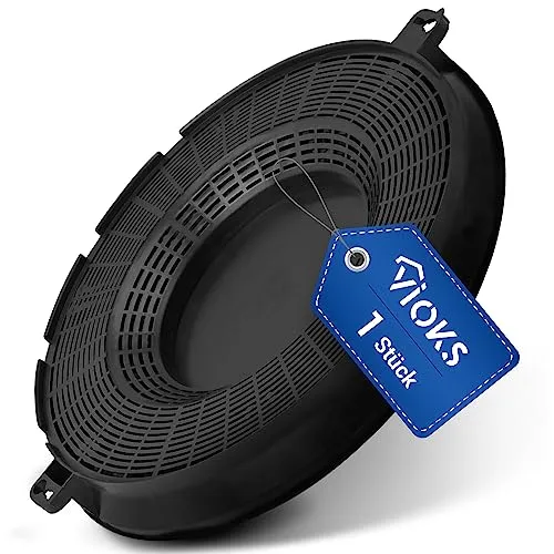 VIOKS Aktivkohlefilter Dunstabzugshaube 236mmØ Ersatz für AEG Filter 9029800506 & 9029793610, Elica Kohlefilter Type48, Whirlpool 484000008783 - Kohlefilter für Dunstabzugshauben