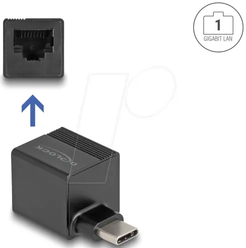 DeLOCK USB Type-C Adapter zu Gigabit LAN mini