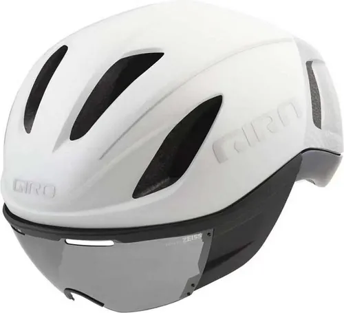 Giro Vanquish MIPS Fahrradhelm - Matte White/Silver, Größe S - Fahrradhelme mit integrierter MIPS-Technologie für zusätzlichen Schutz und optimaler Belüftung durch Windtunnel-Design.