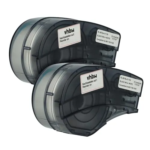 vhbw 2x Schriftband-Kassette kompatibel mit Brady BMP21-LAB