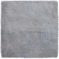 vidaXL Shaggy Hochflor Teppich Hellgrau 120x120 cm - Moderner Teppich aus robustem Polyester, pflegeleicht und rutschfest – ideal für Wohnzimmer oder Schlafzimmer.