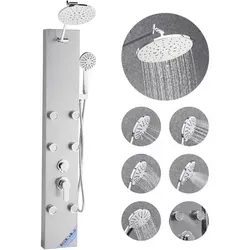 VEVOR Duschpaneel-Turmsystem 3 in 1 - Duschköpfe & -brausen, modernes Design mit Regenwasserfall-Duschkopf und Handbrause, ideal für platzsparende Badezimmerlösungen.