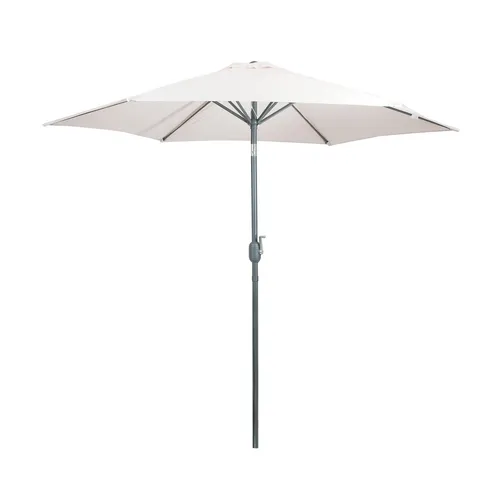 greenmotion Sonnenschirm mit UV-Schutz 50+ - Knickbarer Gartenschirm für Balkon und Terrasse - Sonnenschirm in Ecru beige mit 270 cm Durchmesser, bietet optimalen UV-Schutz 50+ und ist ideal für entspannte Stunden im Freien.