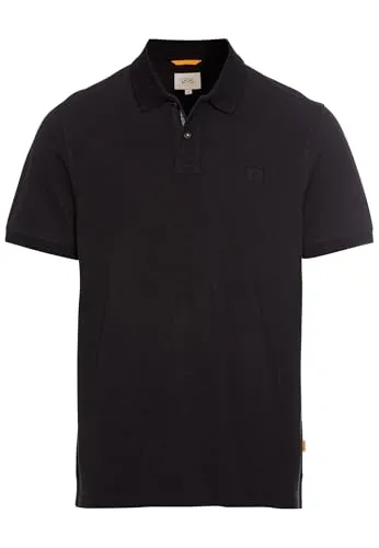 camel active Herren Polohemd 40992F-9P91, Schwarz, L - Poloshirt für Herren aus hochwertiger Piqué-Baumwolle, knitterarm und atmungsaktiv – ideal für warme Tage und aktive Momente.