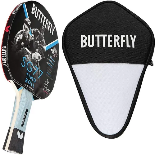 Butterfly Timo Boll SG77 Tischtennisschläger mit Hülle - Tischtennisschläger für Allround-Spieler, inklusive Schlägerhülle für optimalen Schutz und Transport. Ideal für Unisex Erwachsene.