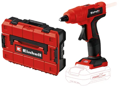 EINHELL Akku-Heißklebepistole TE-CG 18 Li Solo + E-Box Koffer S-F