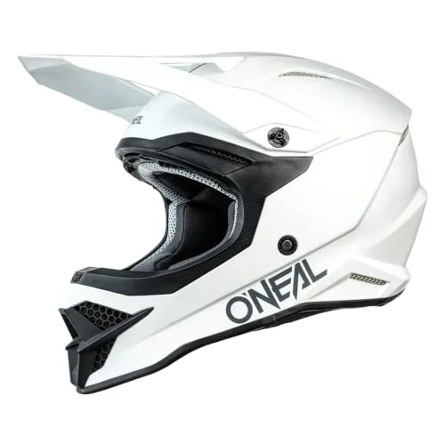 O'NEAL 3SRS Helmet Solid - Motocross-Helm für Erwachsene - Motorradhelm aus hochwertigem ABS mit optimaler Belüftung, verstellbarem Helmschild und inklusive Gratis Helmbeutel für zusätzlichen Komfort.