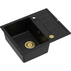 QUADRON MORGAN 116 Spülbecken 1-Becken | 62 x 50 cm | Granitspüle Carbon & Golden