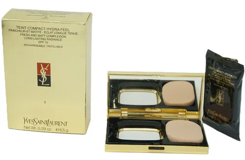 Yves Saint Laurent Teint Compact Hydra Feel Foundation 8 Moka 8,5 ml - Luxuriöse Foundation für einen strahlenden Teint, bietet langanhaltende Deckkraft und ein angenehmes Tragegefühl. Ideal für jeden Tag und jeden Hauttyp.