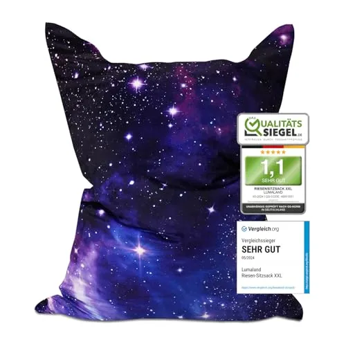 Lumaland Riesen-Sitzsack XXL 140x180 cm [Galaxy] von DS Produkte