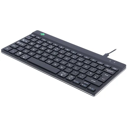 R-Go Tastatur Compact Break UK-Layout schwarz - Ergonomische Tastatur im kompakten Design, ideal zur Reduzierung von Verspannungen und zur Verbesserung der Schreibhaltung.