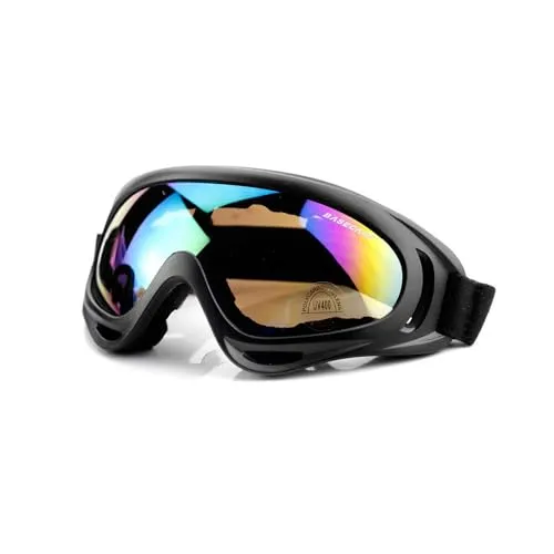 KUYT Ski Snowboard Brille, UV-Schutz Goggle, Motocross Brille Helmkompatible, Anti-Fog Skibrille, Sportbrille für Skifahren Motorrad Fahrrad Skaten, Unisex