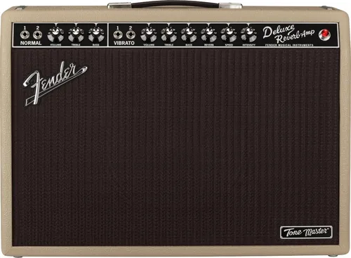 Fender Tone Master Deluxe Reverb Blonde - Digitaler E-Gitarren Combo-Verstärker mit 100 Watt und 1x 12