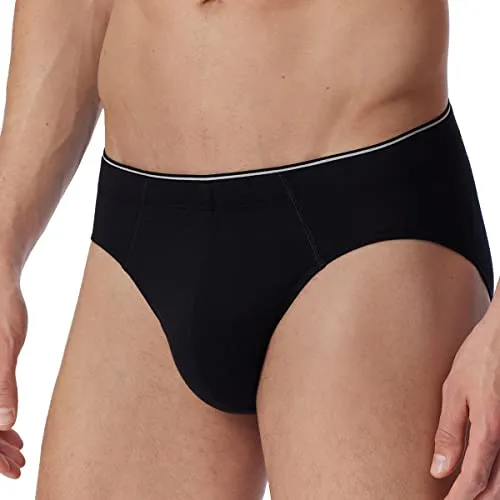 Schiesser Herren Unterwäsche Slip Bio Baumwolle - 95/5 Originals, schwarz_177696, 7/ XL