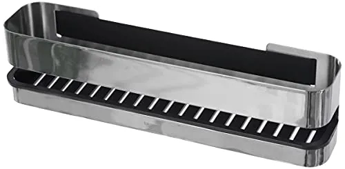 blomus NEXIO Duschkorb aus Edelstahl - Duschkorb aus poliertem Edelstahl mit praktischem Kunststoffeinsatz für einfache Reinigung. Ideal für modernes Badezimmer, inkl. Halterung und viel Stauraum für Kosmetikprodukte.