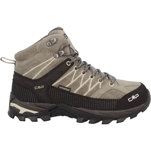 CMP RIGEL MID WMN TREKKING SHOES WP - Wasserdichter Wanderschuh für Damen - Wanderschuhe in Größe 38, robustes Leder und sportlicher Stil, ideal für Wanderungen bei jedem Wetter dank wasserdichter FullOn GRIP-Technologie.