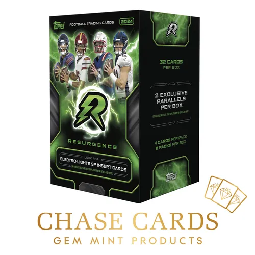 Topps Football NFL Resurgence Value Box 2024 - OVP Trading Card Displays, enthält exklusive Sammlerkarten der Saison 2024 für Football-Fans und Sammler.