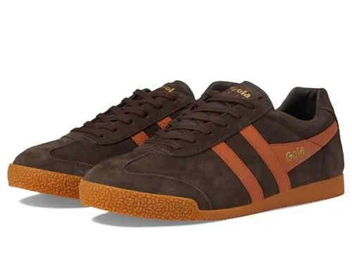 Gola Unisex Harrier Sneaker - Dark Brown/Moody Orange, 42 EU - Herren-Sneaker mit atmungsaktivem Textilfutter und rutschfester Gummisohle, ideal für den Alltag und sportliche Aktivitäten.