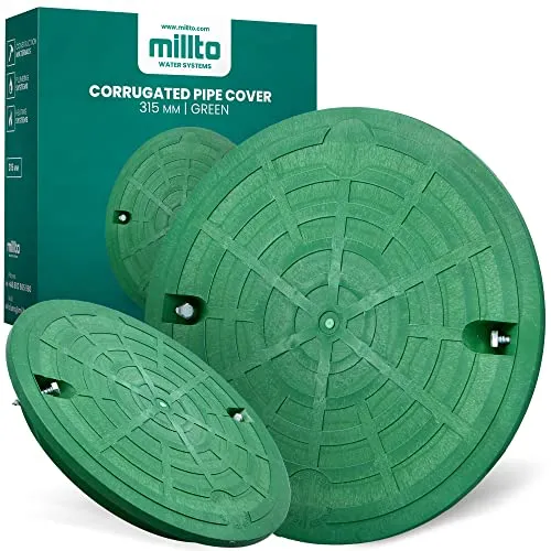 Millto™ Schachtabdeckung Kunststoff Rund Ø DN315 Grün PP | Belastbar bis 1,5 t