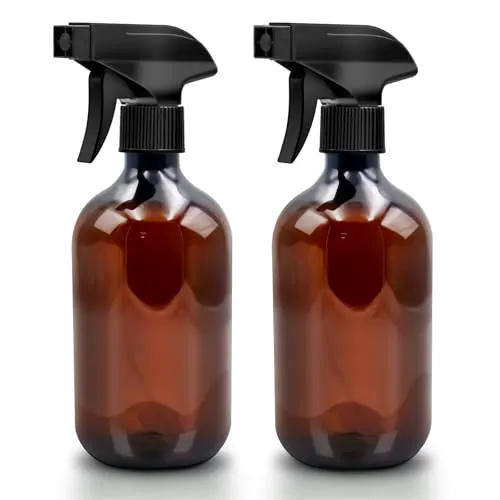 Criveple 2 Stücke Sprühflaschen, 500ml Wassersprühflasche Pflanzen, Zerstäuber Sprühflaschen, mit verstellbaren Sprühspitzen, Leer Wassersprühflasche Reinigung, Haus, Garten, Friseur (Braun)