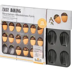 Birkmann Bärentatzenblech Easy Baking - Backformen für 18 Bärentatzen, aus hochwertigem Stahlblech mit Antihaftbeschichtung – ideal für die Weihnachtsbäckerei!