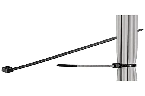 Goobay 17069 Kabelbinder, Wetterfester Nylon, Schwarz, 203 mm, 2, 5 mm