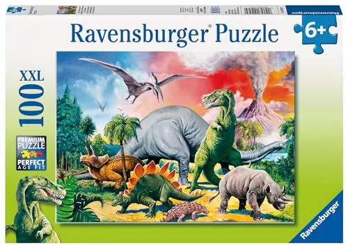 Ravensburger Kinderpuzzle - 10957 Unter Dinosauriern - Dino-Puzzle für Kinder