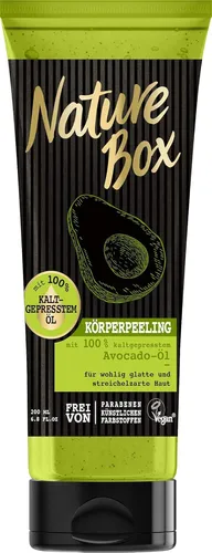 1x Körperpeeling Peeling Gel mit Avocado-Öl Nature Box je 200 ml für glatte Haut