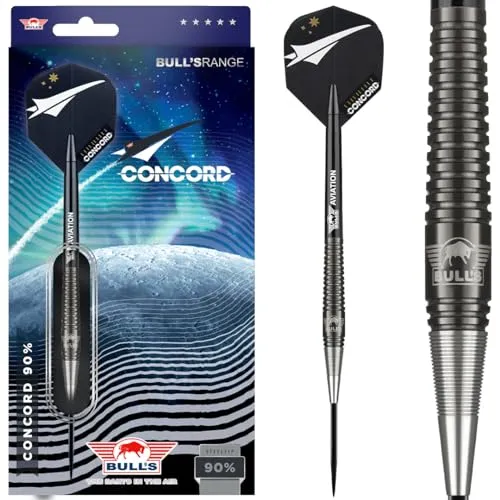 Bull's Concord 90% Tungsten Dartpfeile für jeden Spieler - professionelle Dartpfeilen - 22 Gramm