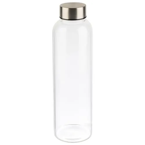 APS 66907 Trinkflasche/Glasflasche, 6,5 x 6,5, Höhe 23,5 cm, Ø 6,5 cm, 0,55 Liter, transparent