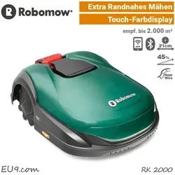 Robomow RK 2000 - Mähroboter für Rasenflächen bis 2.000 m², leise mit nur 60 Dezibel und App-Steuerung bis 10 m