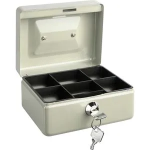 Alco Geldkassette 840, grau, 15,2 x 7,6 x 11,9 cm, 6 Münzfächer