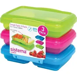 Sistema KLIP IT Split Frischhaltedosen, 350 ml, 3 Stück