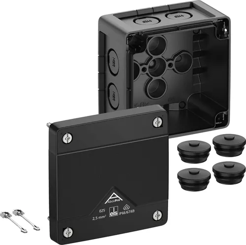 Spelsberg Abox Pro 040-L/sw Abzweigkasten IP66/IP67/IP69 schwarz 102x102x70mm