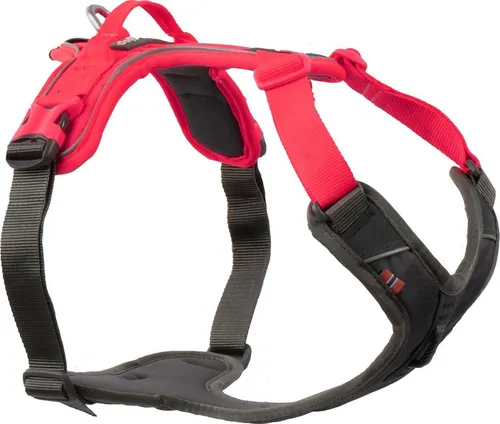 Non-stop dogwear Ramble Harness | Schwarz/Rosa | FHR und Alltagsgeschirr, Größe: S - Vielseitiges Hundegeschirr mit verstellbaren Riemen, ideal für Welpen und große Hunde. Robuste Materialien und drei Befestigungspunkte für maximale Kontrolle und Komfort.