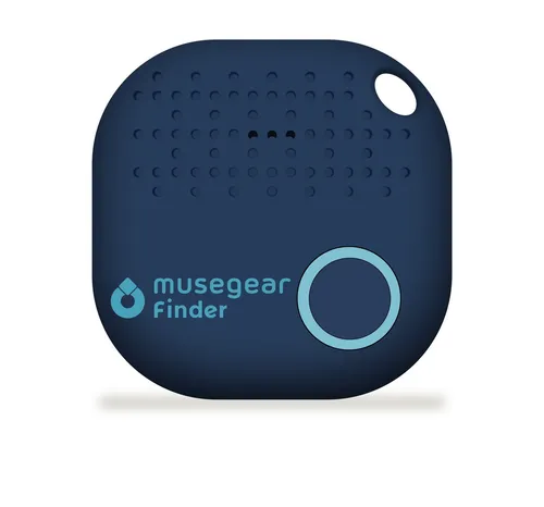 musegear Bluetooth-Sender - Schlüsselfinder mit Bluetooth App, ideal für iOS und Android Handys in dunkelblau