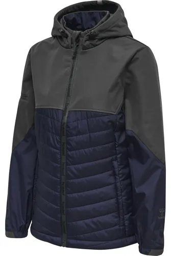 hummel hmlNORTH Hybridjacke Damen asphalt XXL - Funktionsjacke mit Kapuze, WP3000 Wasserbeständigkeit und warmem Steppmaterial für optimalen Schutz bei Herbstwetter.