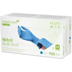 Medi-Inn Nitril blue plus Einmalhandschuhe, blau, puderfrei XXL / 100 Stück