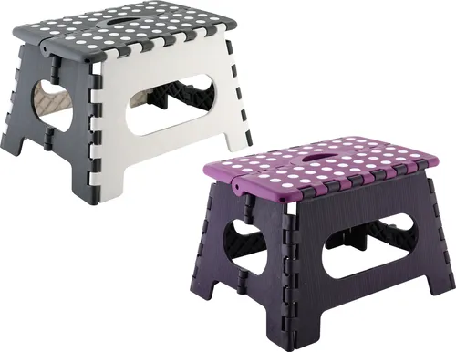 Kleiner Klapptritt von Testrut - Klappleiter für Haushalt und Garten, belastbar bis 150 kg, rutschfeste Trittfläche und platzsparend klappbar – der praktische Helfer für schwer erreichbare Stellen.