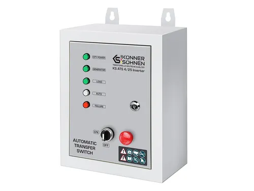 KS ATS 4/25 Inverter Automatischer Transferschalter für Stromaggregat - Zubehör für Elektrowerkzeug, automatischer Netzumschalter, der Generator bei Stromausfall startet und stoppt, sorgt für kontinuierliche Stromversorgung.