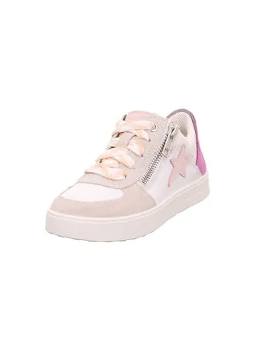 Superfit Stella Sneaker, Mehrfarbig 9010, 39 EU - Sneaker für Mädchen mit herausnehmbarer Einlegesohle aus chromfreiem Leder und atmungsaktivem Textilfutter für optimalen Komfort. Schneller Einstieg dank praktischem Reißverschluss und stylischen Ziernähten.