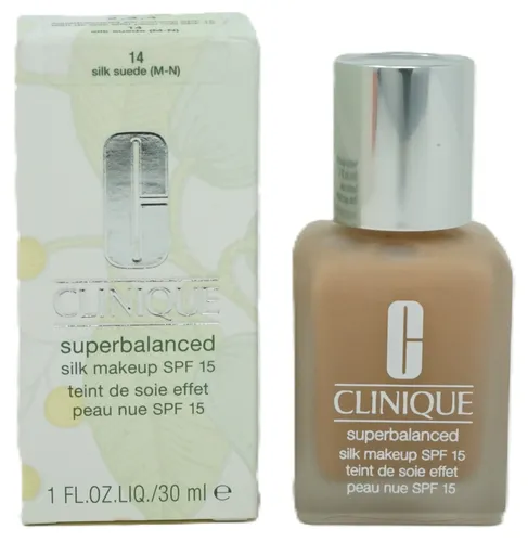 Clinique Superbalanced Silk Makeup SPF15 30ml 14 Silk Suede - Hochwertiges Make-up für einen natürlichen Teint, bietet eine perfekte Deckkraft und einen angenehmen Tragekomfort. Ideal für den täglichen Einsatz und für alle Hauttypen geeignet.