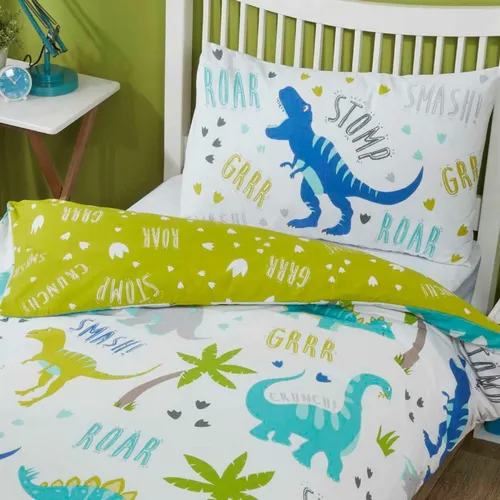Roarsome Dinosaurier Gitterbett Bettbezug Set Kinder 2 IN 1 Designs Kleinkind