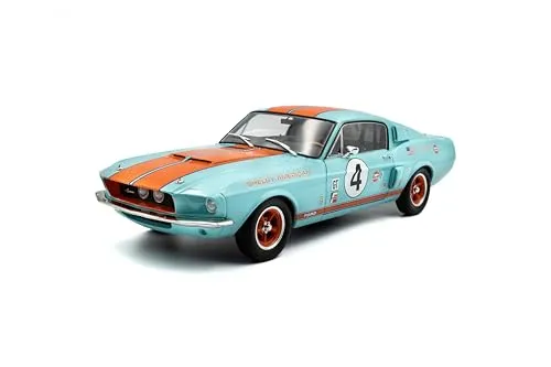 Solido Shelby GT500 Gulf Racing Tribute – 1:18 Die-Cast Modellauto, Kult-Design in Hellblau-Orange, Hochwertiges Sammlermodell mit Racing-Details