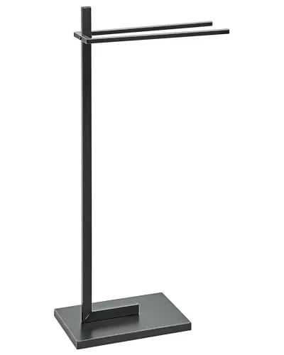 Handtuchhalter Schwarz von Beliani