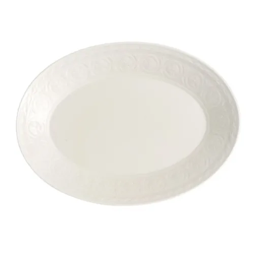 Villeroy Boch CELLINI Servierteller oval 40x30cm - Servierplatte aus hochwertigem Premium Porzellan, kühlschrank- und spülmaschinenfest, ideal für festliche Anlässe und den täglichen Gebrauch.