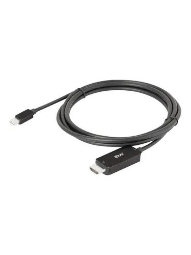 Club 3D MiniDisplayPort 1.4 to HDMI 4K120Hz 8K60Hz Kabel - HiFi-Kabel, 1,8 m lang, unterstützt beeindruckende 8K bei 60 Hz und 4K bei 120 Hz für gestochen scharfe Bildqualität.