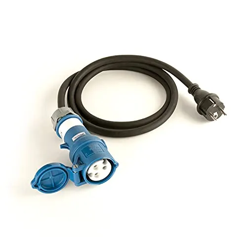 Adapterkabel 1 Phasig 230V 16A Schukostecker auf CEE 3 Polig Kupplung für Wallbox Ladestation Wallbox24