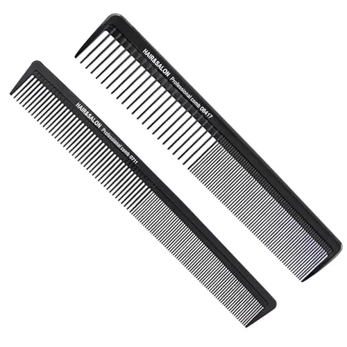 Haarkamm, 2 Stück Kompakter Haar Kamm, Grob fein 2 Zahnungen, Salon Friseur Haarpflege Werkzeuge für Männer und Frauen mit Verschiedenen Arten von Haaren